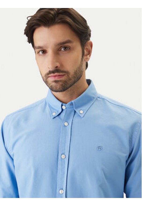 BOSS Koszula H-Roan 50555920 Błękitny Slim Fit. Kolor: niebieski. Materiał: bawełna