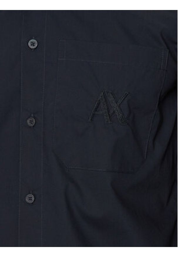Armani Exchange Koszula 6DZC21 ZN2VZ 1510 Granatowy Slim Fit. Kolor: niebieski. Materiał: bawełna