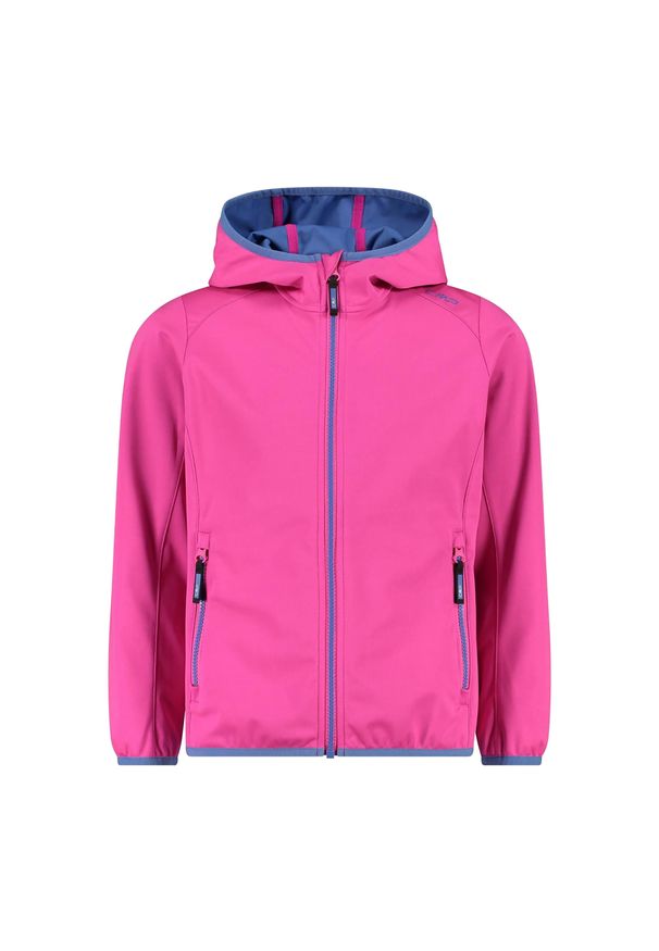 Kurtka softshell dziecięca CMP Fix Hood. Kolor: różowy. Materiał: softshell. Styl: sportowy