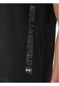 Karl Lagerfeld - KARL LAGERFELD Tank top B1M46012 Czarny Regular Fit. Typ kołnierza: dekolt w karo. Kolor: czarny. Materiał: bawełna #4