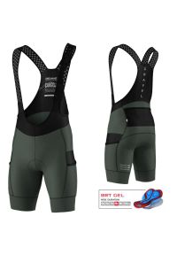 BIEMME - Spodenki rowerowe męskie Biemme Cargo Adventure 25 na szelkach. Kolor: zielony, czarny, wielokolorowy. Sport: kolarstwo #1