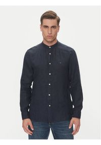 TOMMY HILFIGER - Tommy Hilfiger Koszula MW0MW39271 Granatowy Regular Fit. Kolor: niebieski. Materiał: len #1