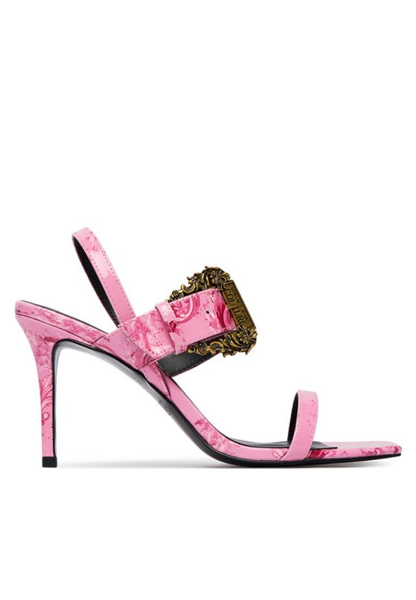 Versace Jeans Couture Sandały 80VA3S71 ZS366 Różowy. Kolor: różowy. Materiał: skóra