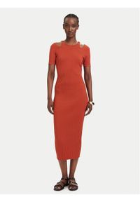 Fracomina Sukienka dzianinowa FJ26SD5001K56501 Czerwony jasny Slim Fit. Kolor: czerwony. Materiał: wiskoza #1