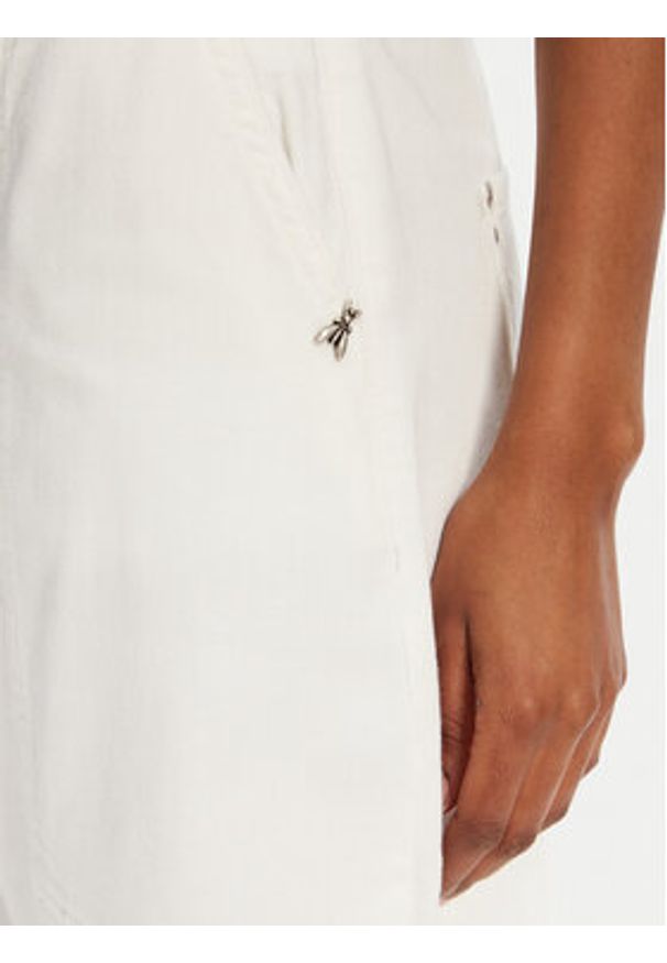 Patrizia Pepe Jeansy 2P1694/D107-W146 Biały Boyfriend Fit. Kolor: biały