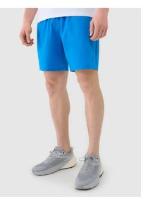 4f - 4F Spodenki treningowe szybkoschnące męskie - niebieskie 3XL. Kolor: niebieski. Materiał: syntetyk, elastan, materiał, dzianina, włókno. Długość: krótkie. Wzór: ze splotem, jednolity, gładki. Sport: fitness #2