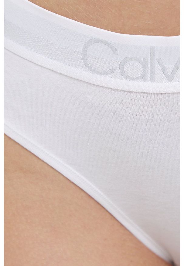 Calvin Klein Underwear Figi kolor biały. Kolor: biały. Materiał: materiał, dzianina. Wzór: gładki