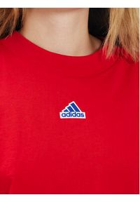 Adidas - adidas T-Shirt Future Icons 3-Stripes IR9136 Czerwony Loose Fit. Kolor: czerwony. Materiał: bawełna