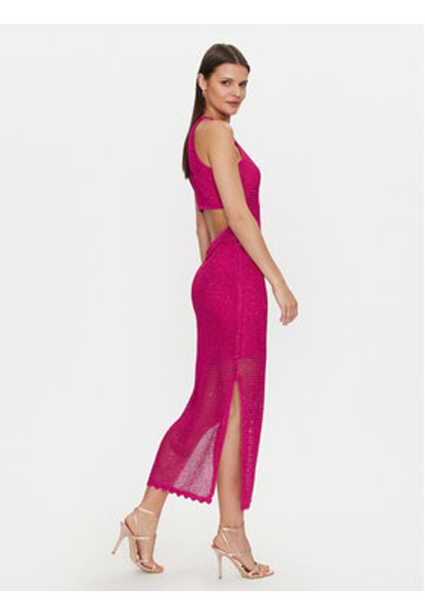 Guess Sukienka letnia W4YK50 Z37G0 Różowy Regular Fit. Kolor: różowy. Materiał: syntetyk. Sezon: lato