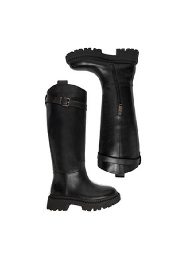 G-Star RAW - G-Star Raw Kozaki EO-GLCIA-8190C Czarny. Kolor: czarny. Materiał: skóra