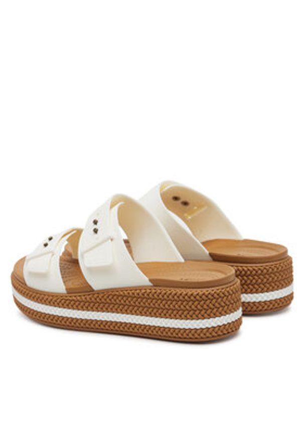 Crocs Klapki Brooklyn Woven Buckle 209978 Biały. Kolor: biały