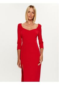 Rinascimento Sukienka koktajlowa CFC0114860003 Czerwony Slim Fit. Kolor: czerwony. Materiał: syntetyk. Styl: wizytowy #5