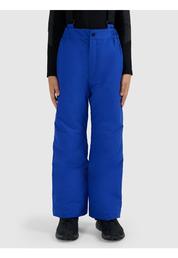 4f - 4F Spodnie narciarskie membrana 5000 chłopięce - niebieskie 134 (8-9 lat). Kolor: niebieski. Materiał: poliester, materiał. Wzór: gładki. Sezon: lato. Sport: narciarstwo