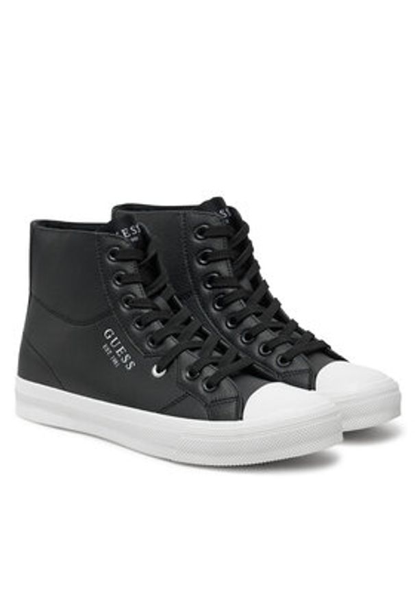 Guess Trampki FMPISM FAL12 Czarny. Kolor: czarny. Materiał: skóra