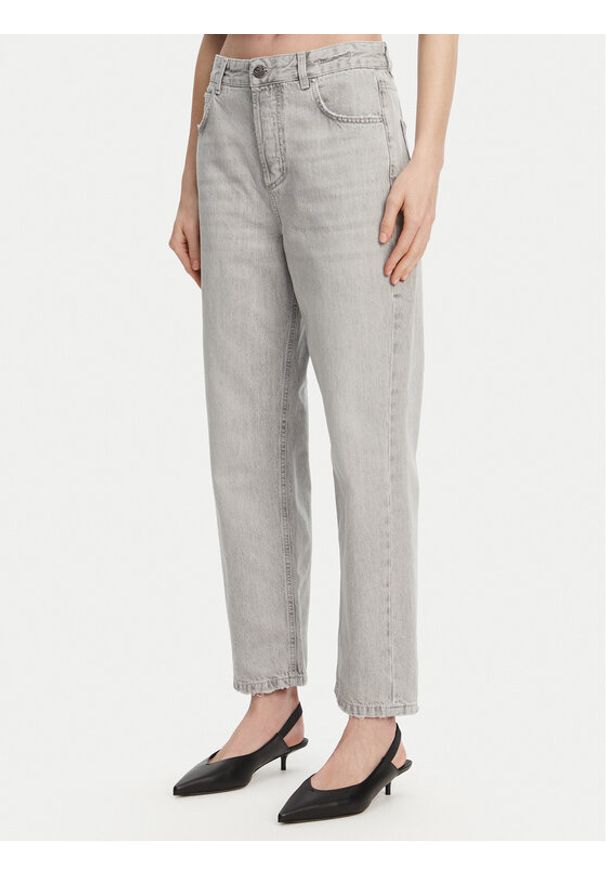Marella Jeansy Tomboy 2513181044 Szary Straight Fit. Kolor: szary