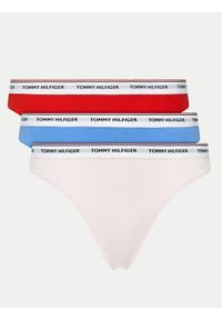 TOMMY HILFIGER - Tommy Hilfiger Komplet 3 par stringów UW0UW04894 Kolorowy. Materiał: bawełna. Wzór: kolorowy
