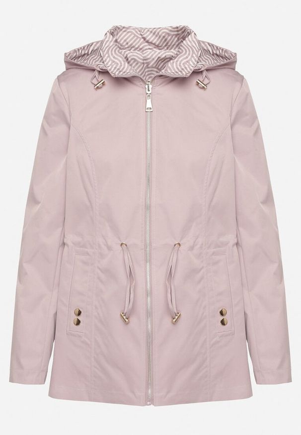 Born2be - Fioletowa Kurtka Parka o Dwustronnym Fasonie z Odpinanym Kapturem Desanilia. Okazja: na co dzień, na spacer. Kolor: fioletowy. Materiał: jeans. Styl: elegancki, casual
