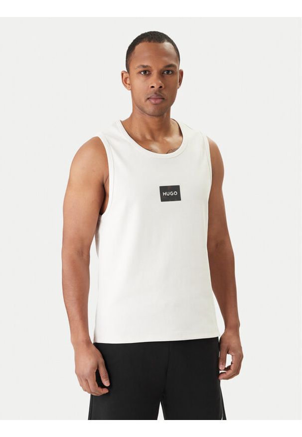 Hugo - HUGO Tank top Darrio 50557629 Écru Regular Fit. Kolor: kremowy. Materiał: bawełna