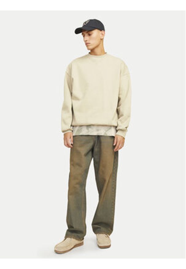 Jack & Jones - Jack&Jones Bluza Urban Edge 12259945 Beżowy Loose Fit. Kolor: beżowy. Materiał: syntetyk