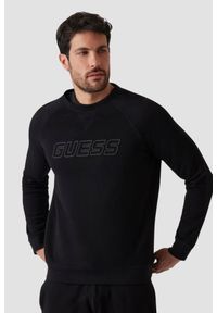 Guess - GUESS Czarna męska bluza New Aldwin. Kolor: czarny