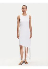 only - ONLY Sukienka codzienna Zinna 15325497 Biały Regular Fit. Okazja: na co dzień. Kolor: biały. Materiał: bawełna. Typ sukienki: proste. Styl: casual #1