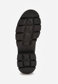 Renee - Czarne Mokasyny z Grubą Podeszwą w Kolorze Cholewki z Klamrą Rosarose. Zapięcie: klamry. Kolor: czarny. Materiał: jeans. Szerokość cholewki: normalna. Wzór: aplikacja. Obcas: na platformie. Styl: elegancki #3