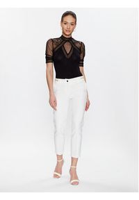 Morgan Spodnie materiałowe 231-PRAZY.F Biały Slim Fit. Kolor: biały. Materiał: materiał, bawełna, syntetyk #2