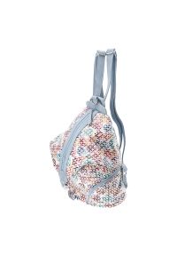 Niebieski Stylowy Damski Plecak Rieker. Kolor: niebieski. Materiał: materiał. Styl: elegancki