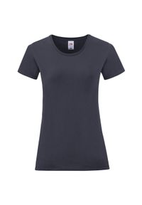 FRUIT OF THE LOOM - Koszulka Damska Z Bawełny Czesanej Iconic. Kolor: niebieski. Materiał: bawełna. Sport: turystyka piesza #1