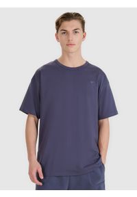 4f - 4F T-shirt oversize gładki uniseks - szary L. Okazja: na co dzień. Kolor: szary. Materiał: dzianina, bawełna, jersey. Długość rękawa: krótki rękaw. Długość: krótkie. Wzór: gładki. Styl: klasyczny, sportowy, casual