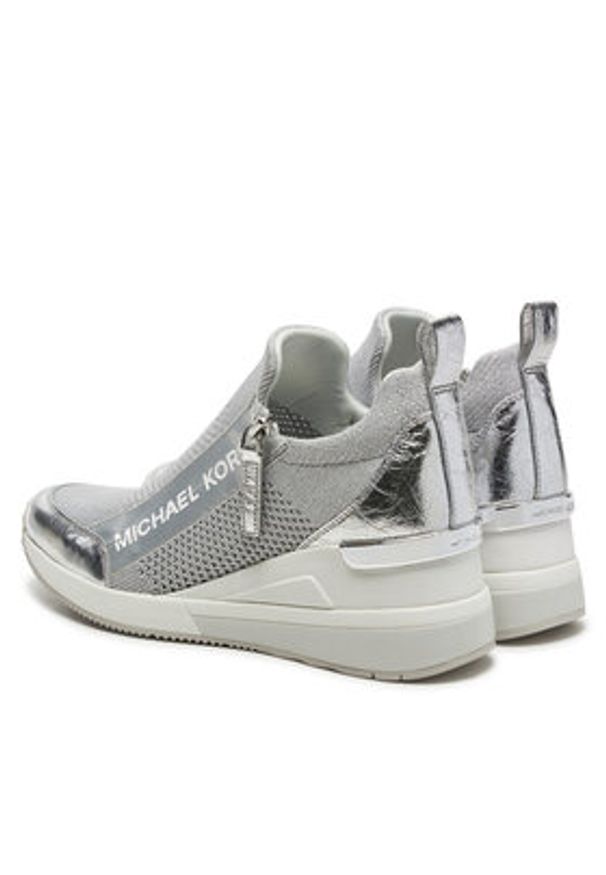 MICHAEL Michael Kors Sneakersy Willis Wedge Trainer 43R5WIFS3D Srebrny. Kolor: srebrny. Materiał: skóra