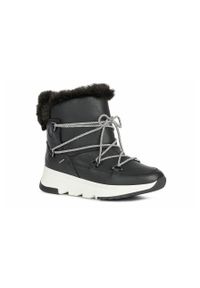 Geox Śniegowce kolor czarny. Nosek buta: okrągły. Zapięcie: sznurówki. Kolor: czarny #2
