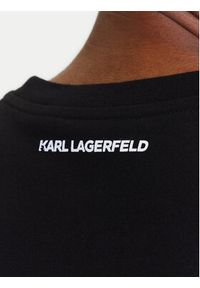 Karl Lagerfeld - KARL LAGERFELD T-Shirt A3W17105 Czarny Regular Fit. Typ kołnierza: dekolt w karo. Kolor: czarny. Materiał: bawełna #5