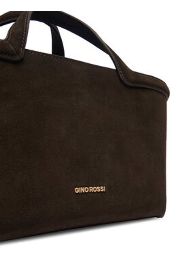 Gino Rossi - GINO ROSSI Torebka EO-LA224-19153C Brązowy. Kolor: brązowy. Materiał: zamszowe, skórzane