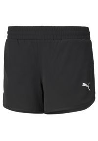 Puma - Damskie szorty z tkaniny Active PUMA Black. Kolor: czarny. Materiał: tkanina. Sport: fitness