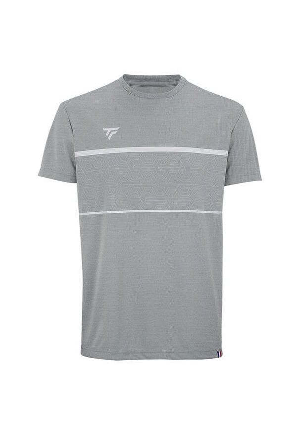 TECNIFIBRE - Koszulka tenisowa męska z krótkim rękawem Tecnifibre Team Tech Tee. Kolor: biały, wielokolorowy, szary. Długość rękawa: krótki rękaw. Długość: krótkie. Sport: tenis