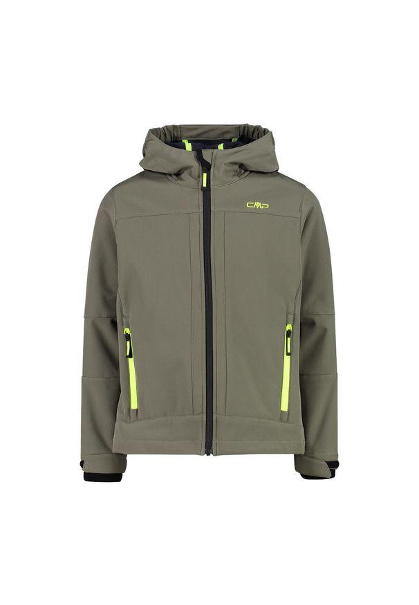 Kurtka dziecięca turystyczna CMP 3A00094. Kolor: zielony. Materiał: softshell. Styl: sportowy