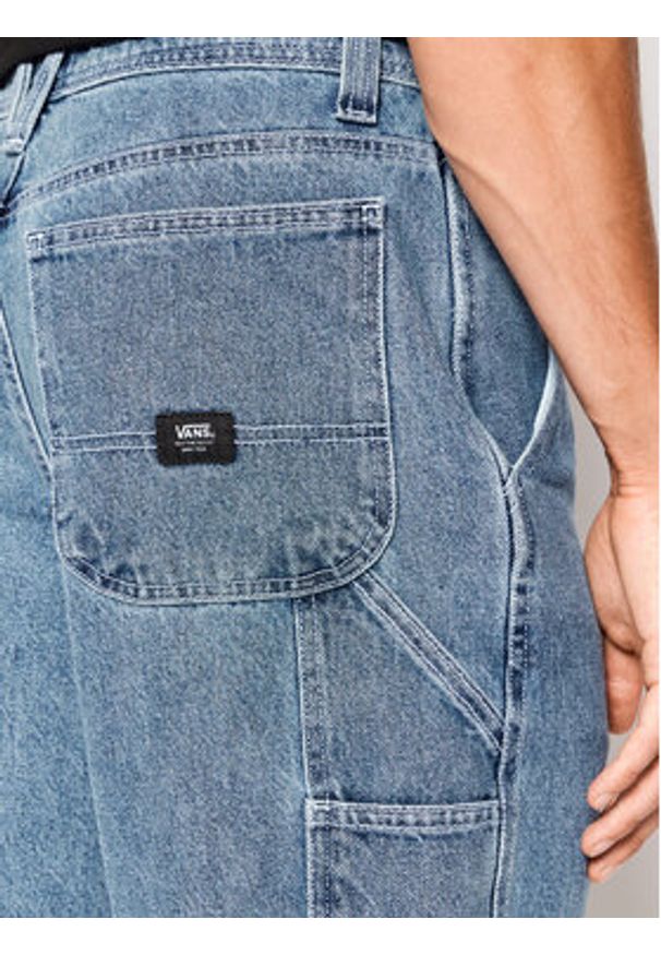 Vans Szorty jeansowe Drill Chore VN0A7S4S Niebieski Loose Fit. Kolor: niebieski. Materiał: bawełna, jeans