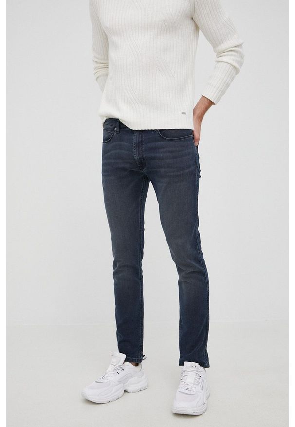 Hugo jeansy męskie. Kolor: niebieski