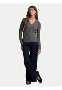 Polo Ralph Lauren Sweter 211971866500 Szary Slim Fit. Typ kołnierza: polo. Kolor: szary. Materiał: wełna #3