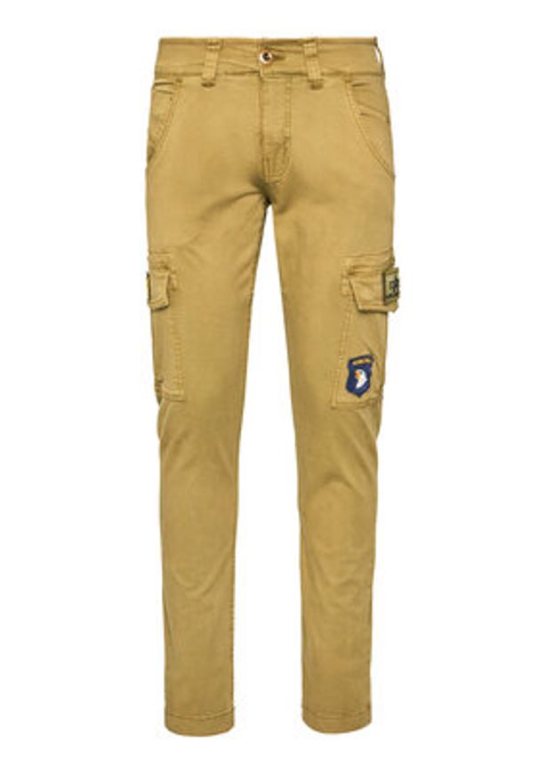 Alpha Industries Spodnie materiałowe Petrol Patch 178207 Zielony Slim Fit. Kolor: zielony. Materiał: bawełna