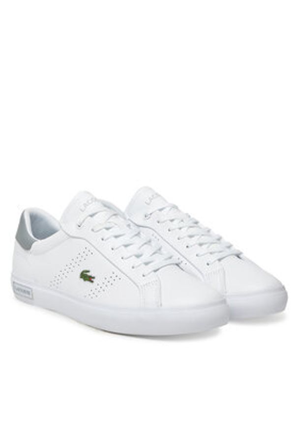 Lacoste Sneakersy Powercourt 2.0 Trainers 7-48SMA0002 Biały. Kolor: biały. Materiał: skóra