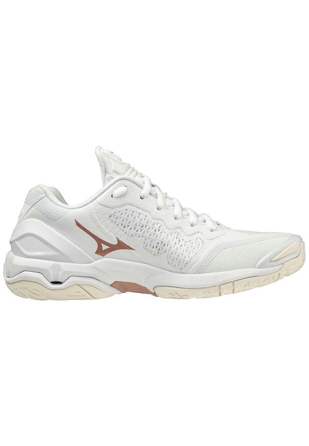 Buty sportowe Mizuno Weave Stealth Białe Piłka ręczna. Kolor: biały. Model: Mizuno Wave. Sport: piłka ręczna