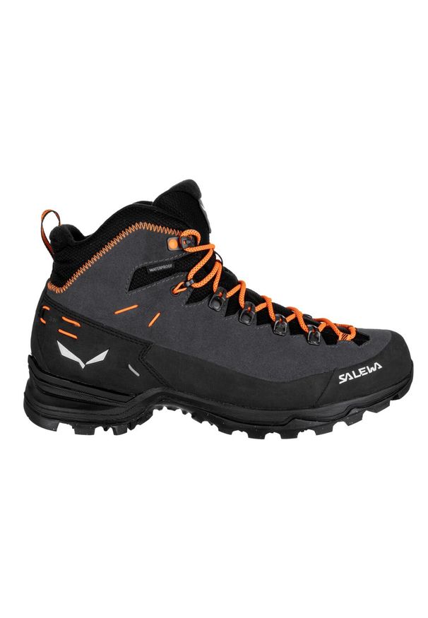 Buty trekkingowe męskie Salewa Alp Mate Winter Mid WP. Zapięcie: sznurówki. Kolor: czarny, pomarańczowy, wielokolorowy. Materiał: tkanina, materiał, syntetyk. Szerokość cholewki: normalna
