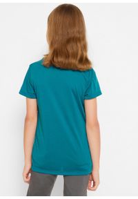T-shirt dziewczęcy z fotodrukiem bonprix morski turkusowy. Kolor: niebieski #4