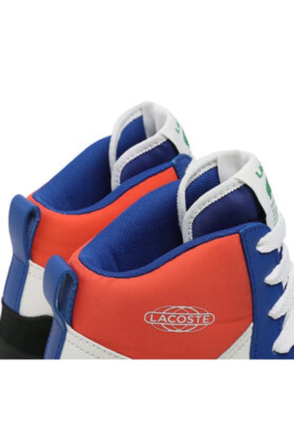 Lacoste Sneakersy L001 Mid 123 1 Sma 745SMA0027042 Biały. Kolor: biały. Materiał: skóra