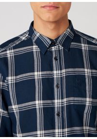 Wrangler - WRANGLER LS 1PKT SHIRT MĘSKA KOSZULA NAVY W5A1OR114 112129979