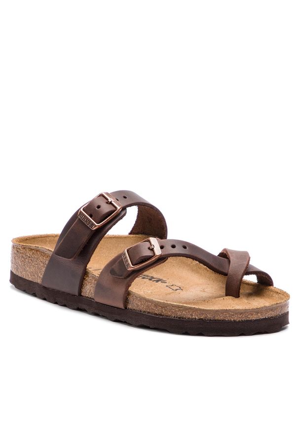 Japonki Birkenstock Mayari 0071023 Habana. Kolor: brązowy. Materiał: nubuk, skóra