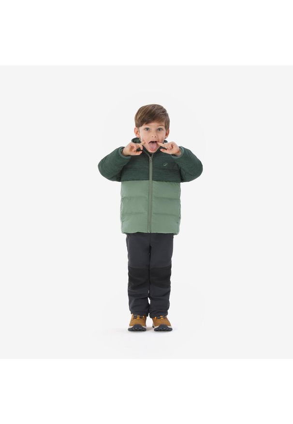 quechua - Kurtka turystyczna dla dzieci Quechua NH500. Materiał: polar, włókno, poliester, syntetyk, materiał, puch. Sezon: lato. Styl: sportowy