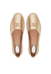 TOMMY HILFIGER - Tommy Hilfiger Espadryle FW0FW08652 Złoty. Kolor: złoty. Materiał: skóra #4